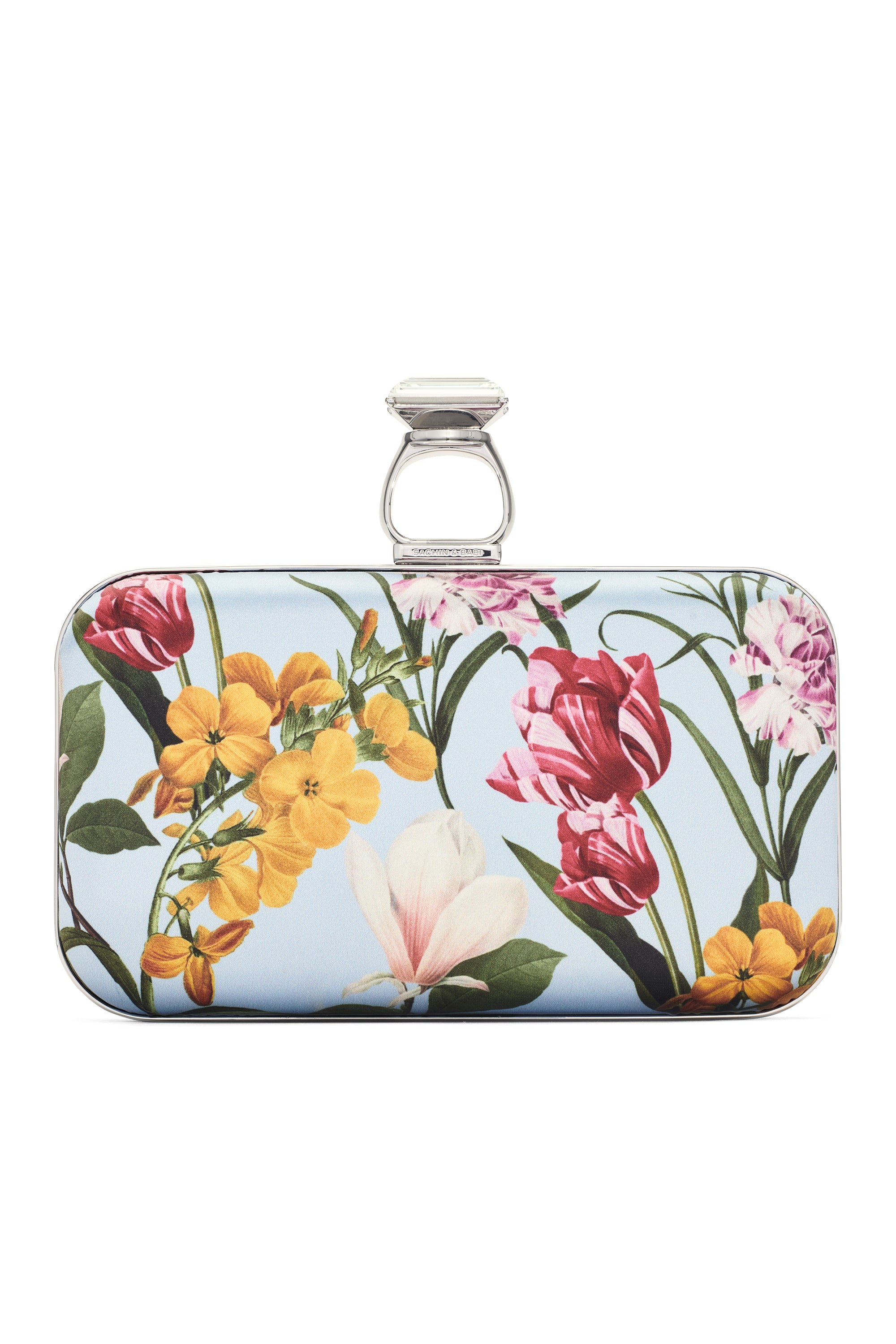 ON THE ROCKS CLUTCH - GLACIAL BLUE BLOSSOMS