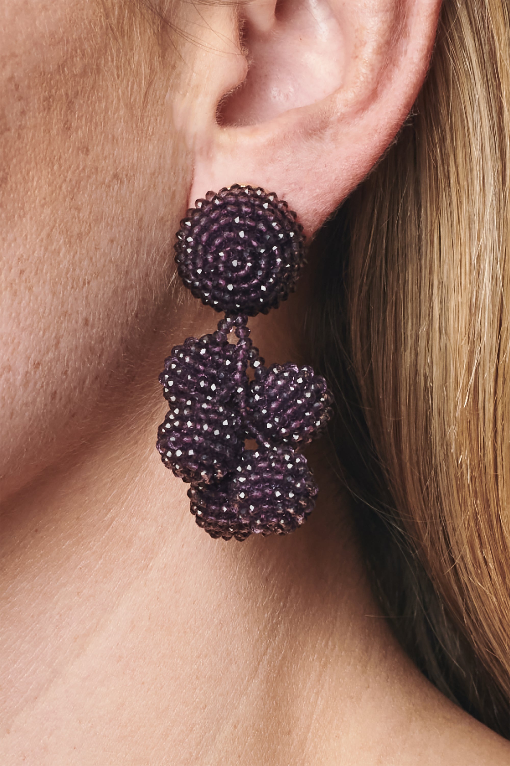 MINI COCONUTS EARRINGS - VIOLET