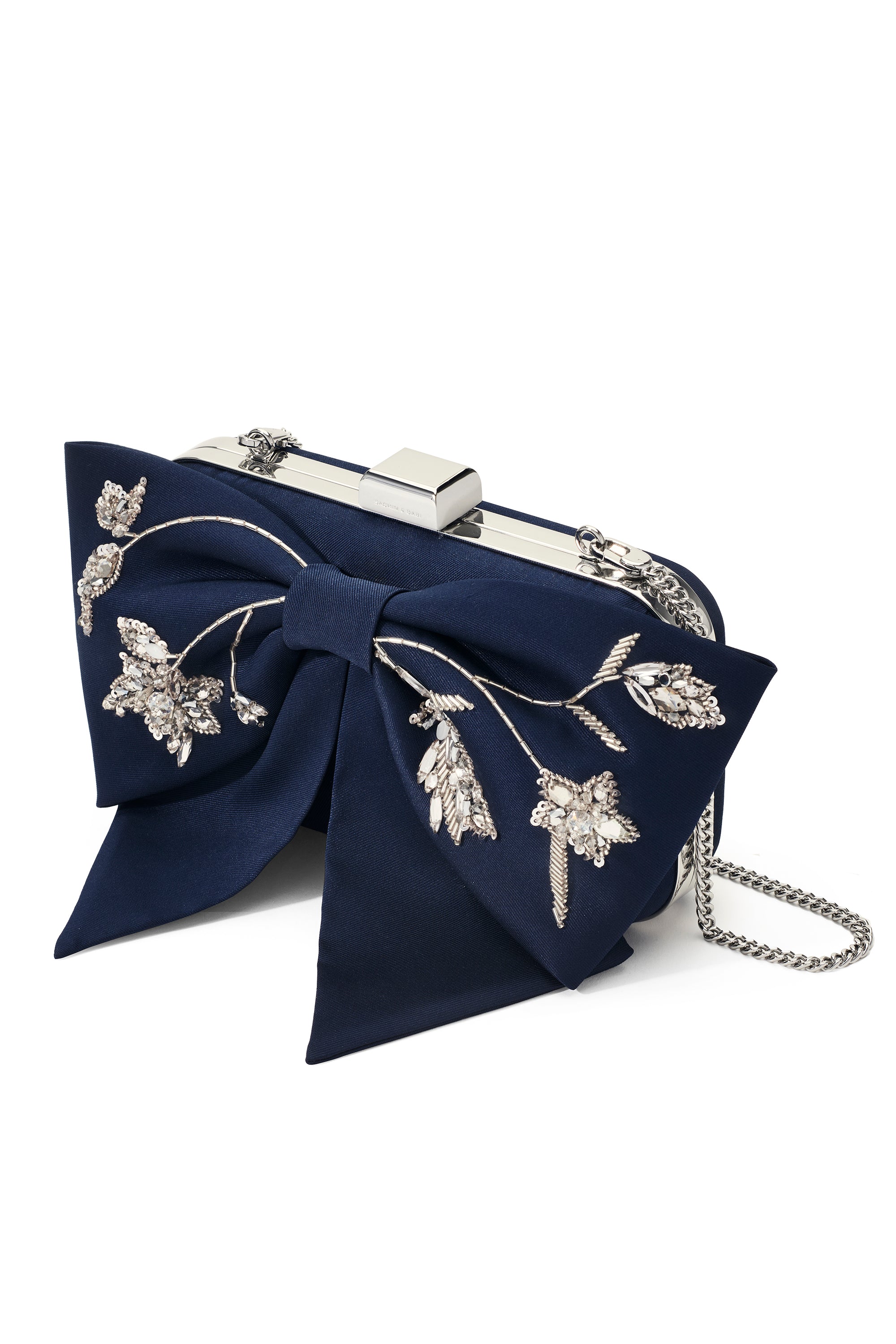 EMBROIDERED CUPIDS CLUTCH - NIGHT SKY