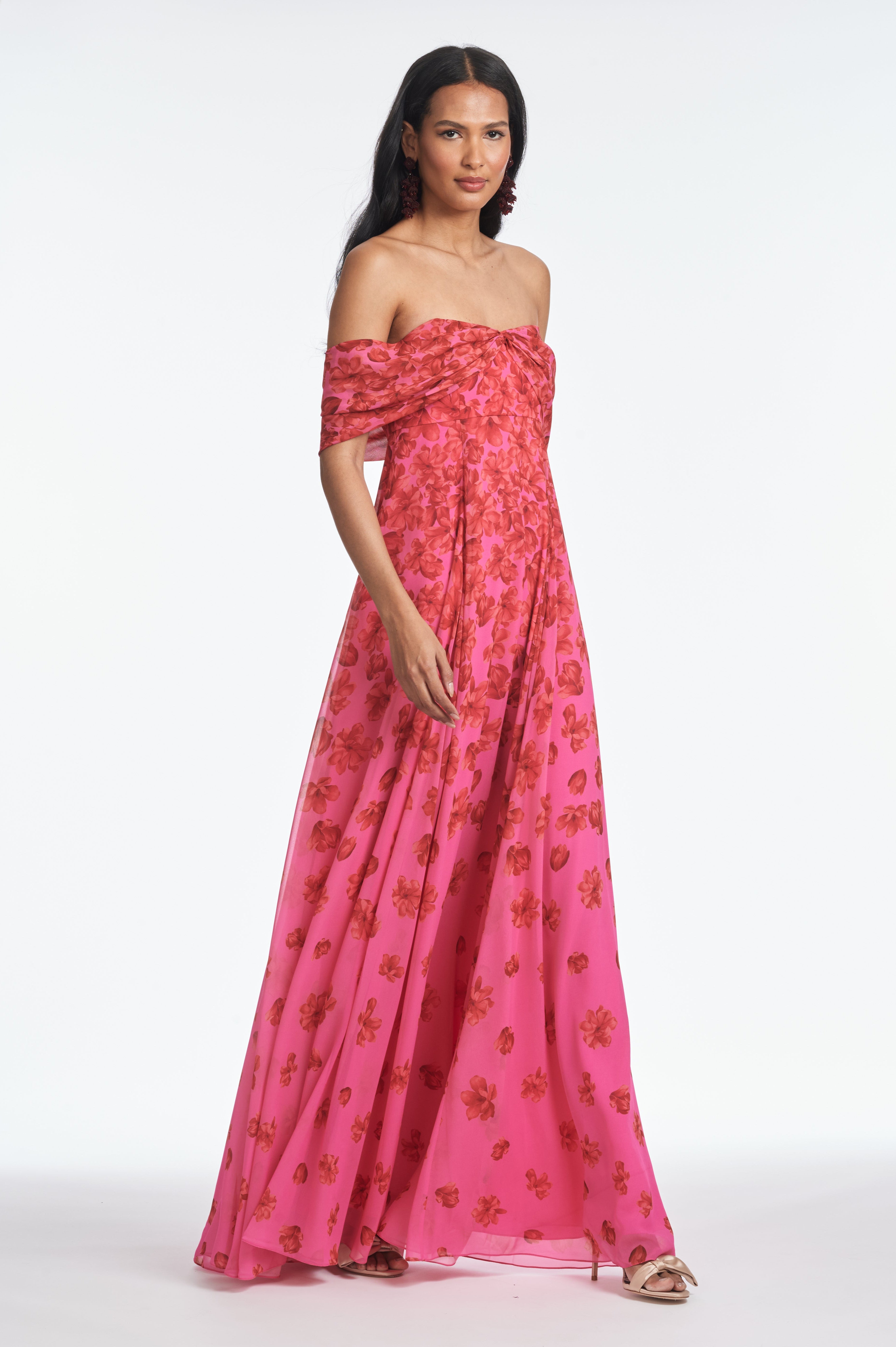 KENNEDY GOWN - ROSE VERMILION