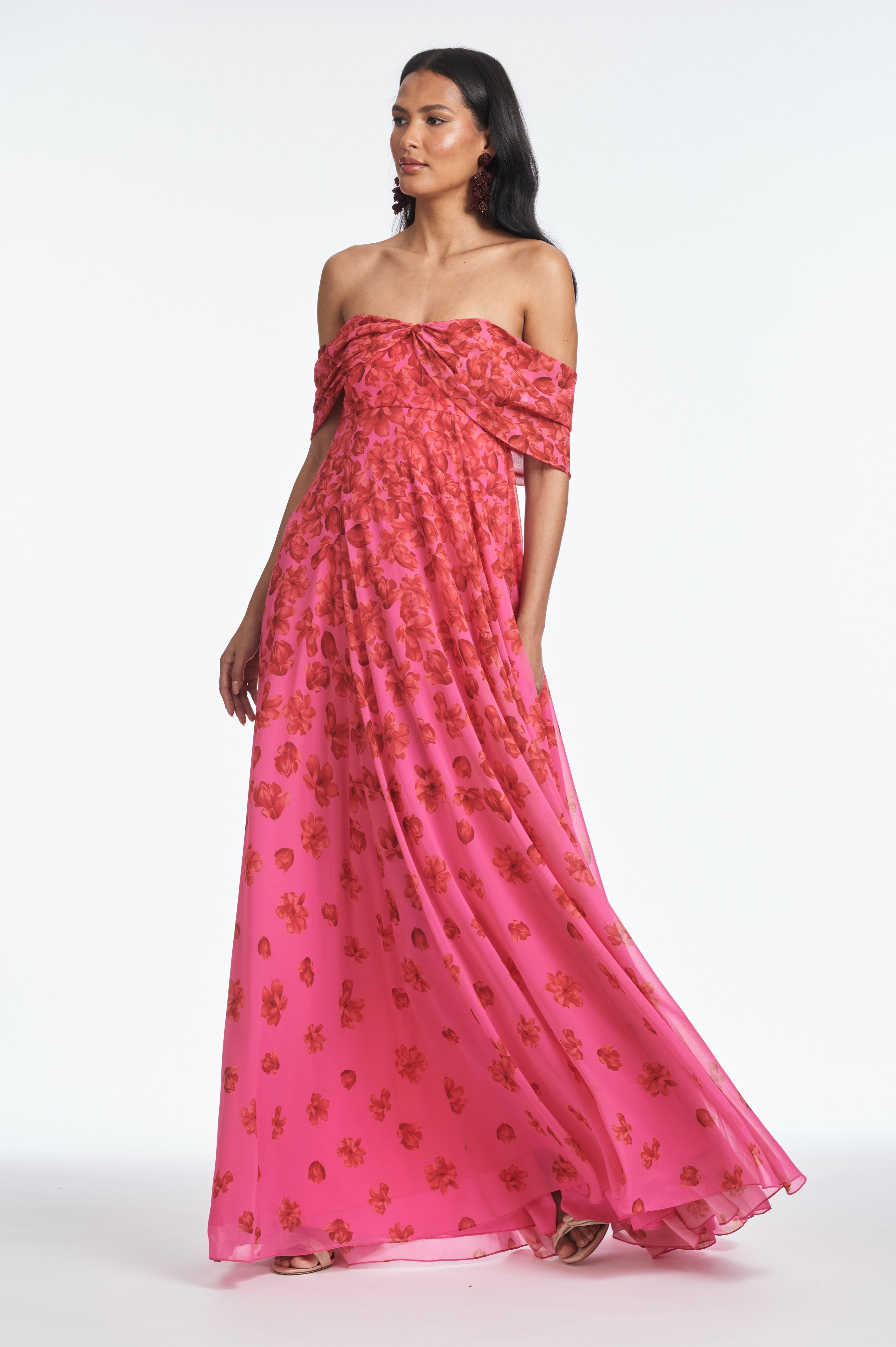 KENNEDY GOWN - ROSE VERMILION