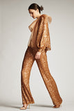 Sequin Bri Pant - Honey