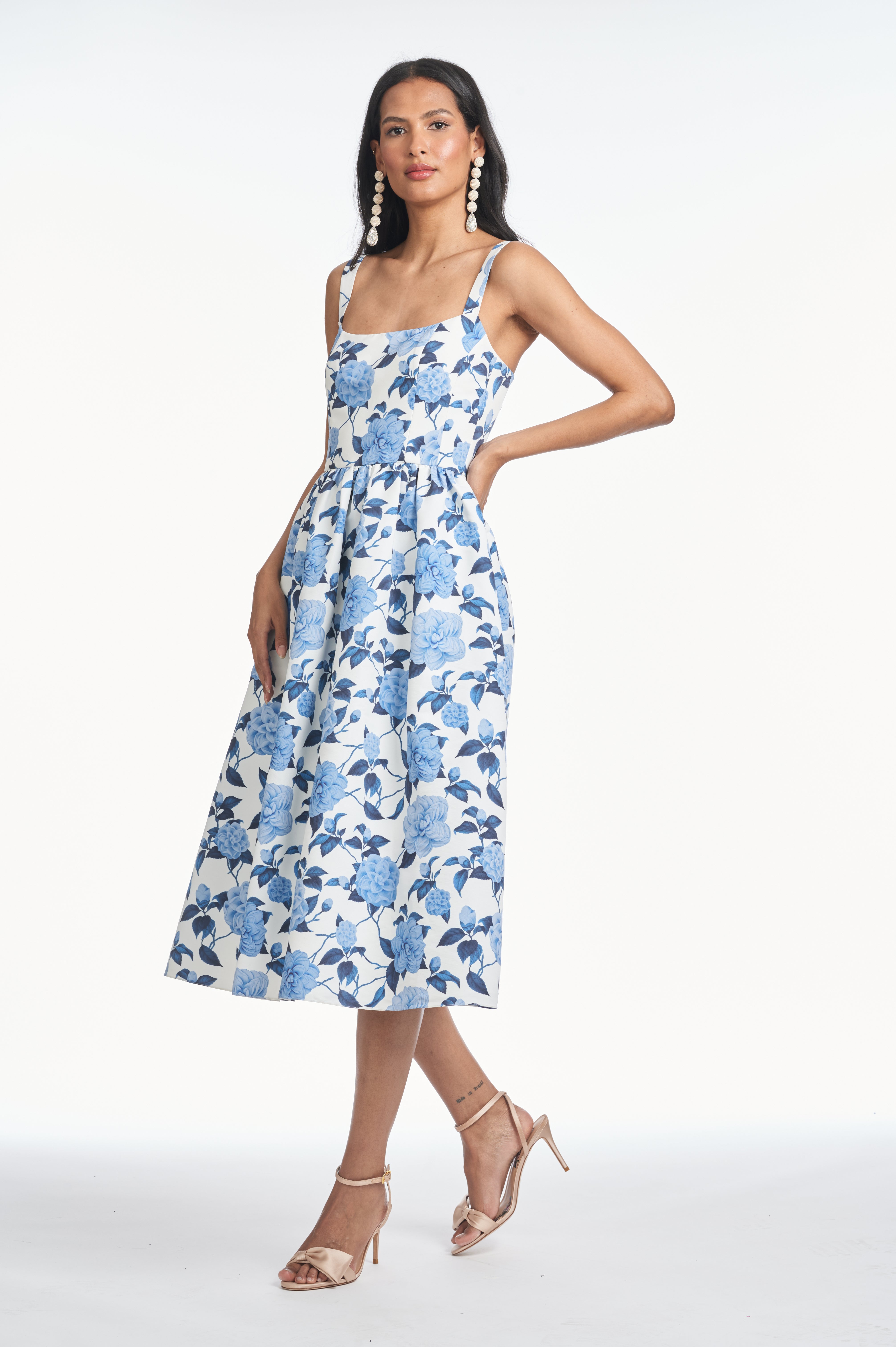 OLENA DRESS - DELFT BLUE BEGONIA