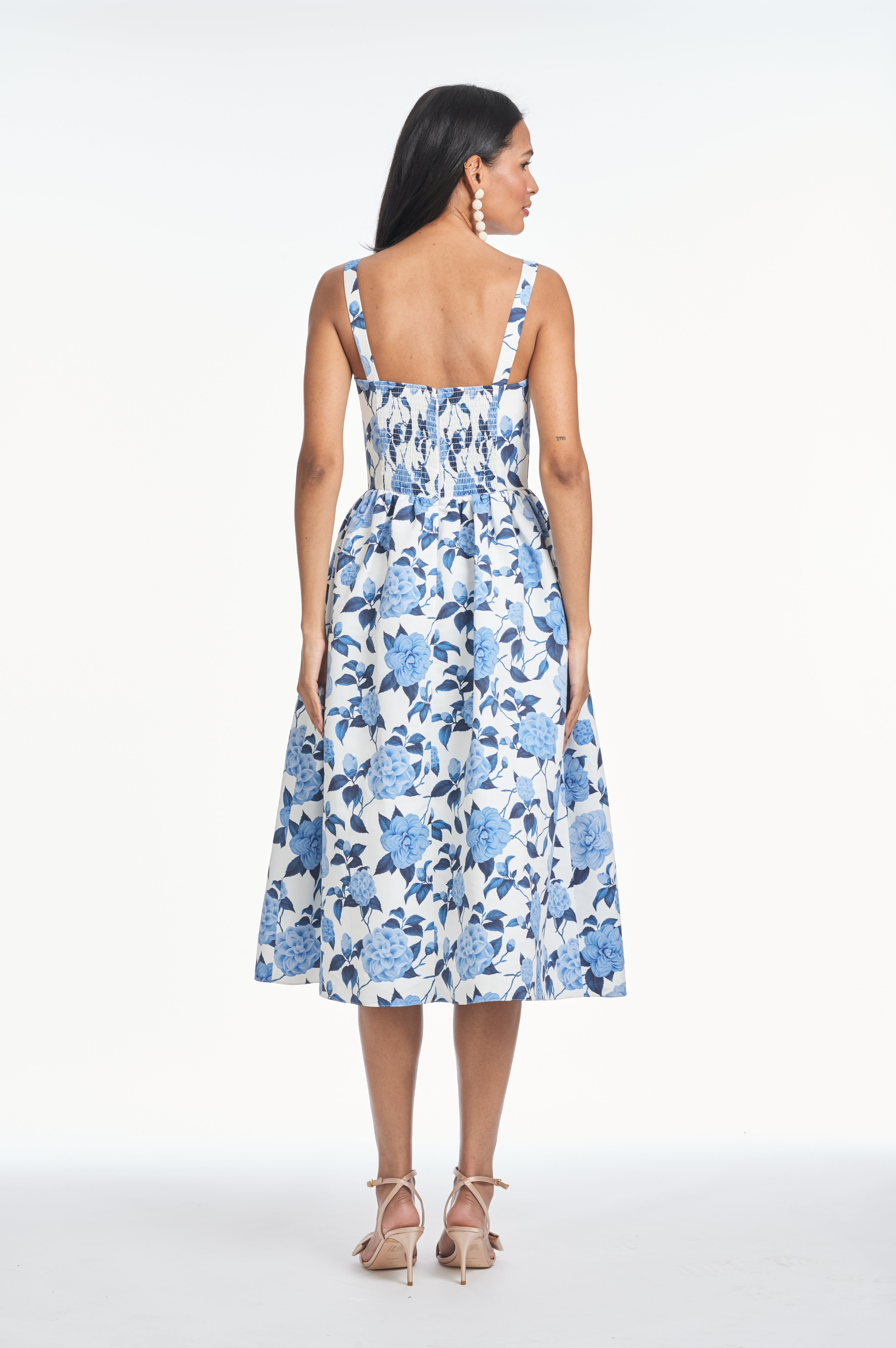 OLENA DRESS - DELFT BLUE BEGONIA