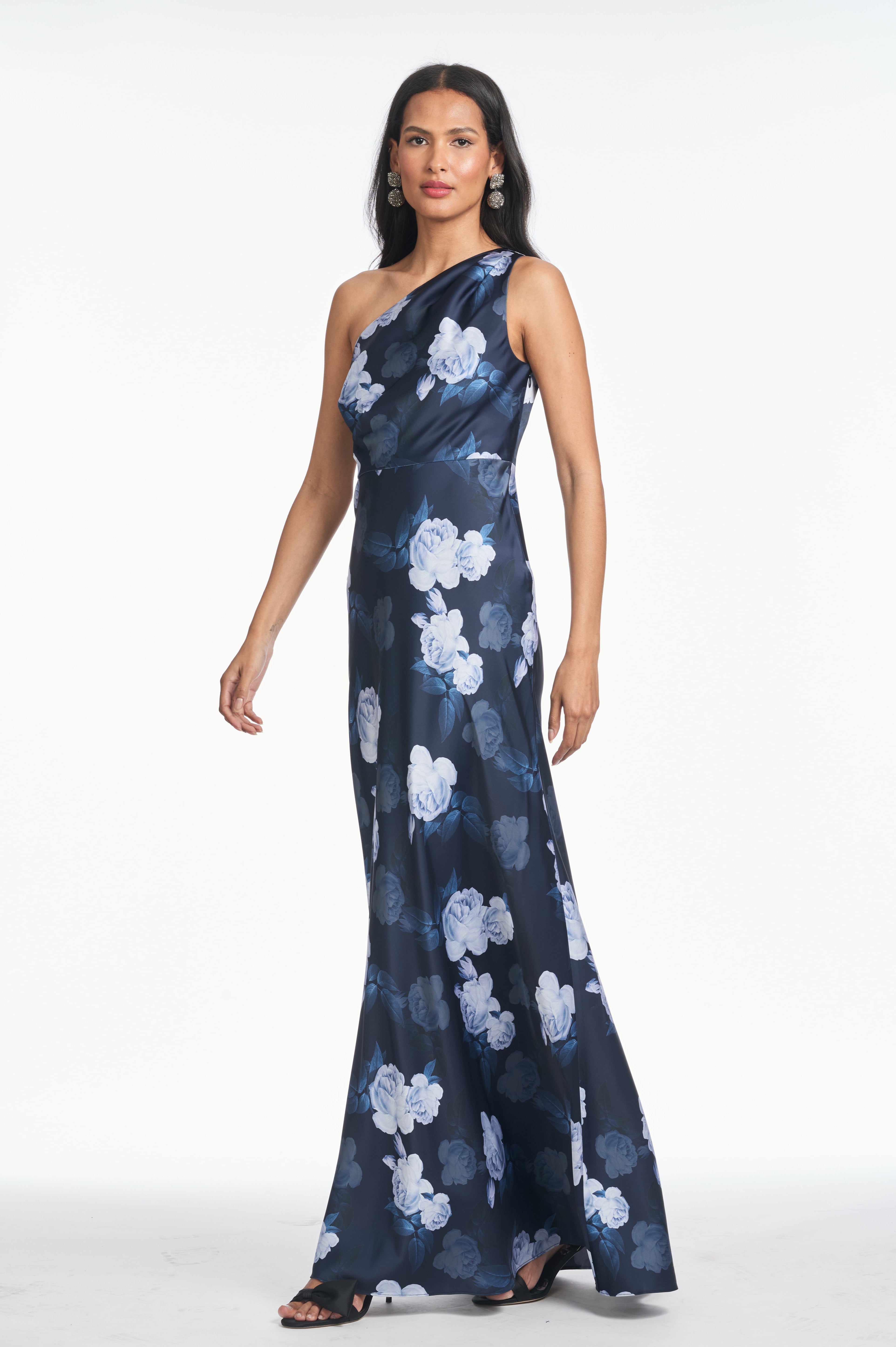 DELPHINE GOWN - MIDNIGHT GLACIAL ROSE