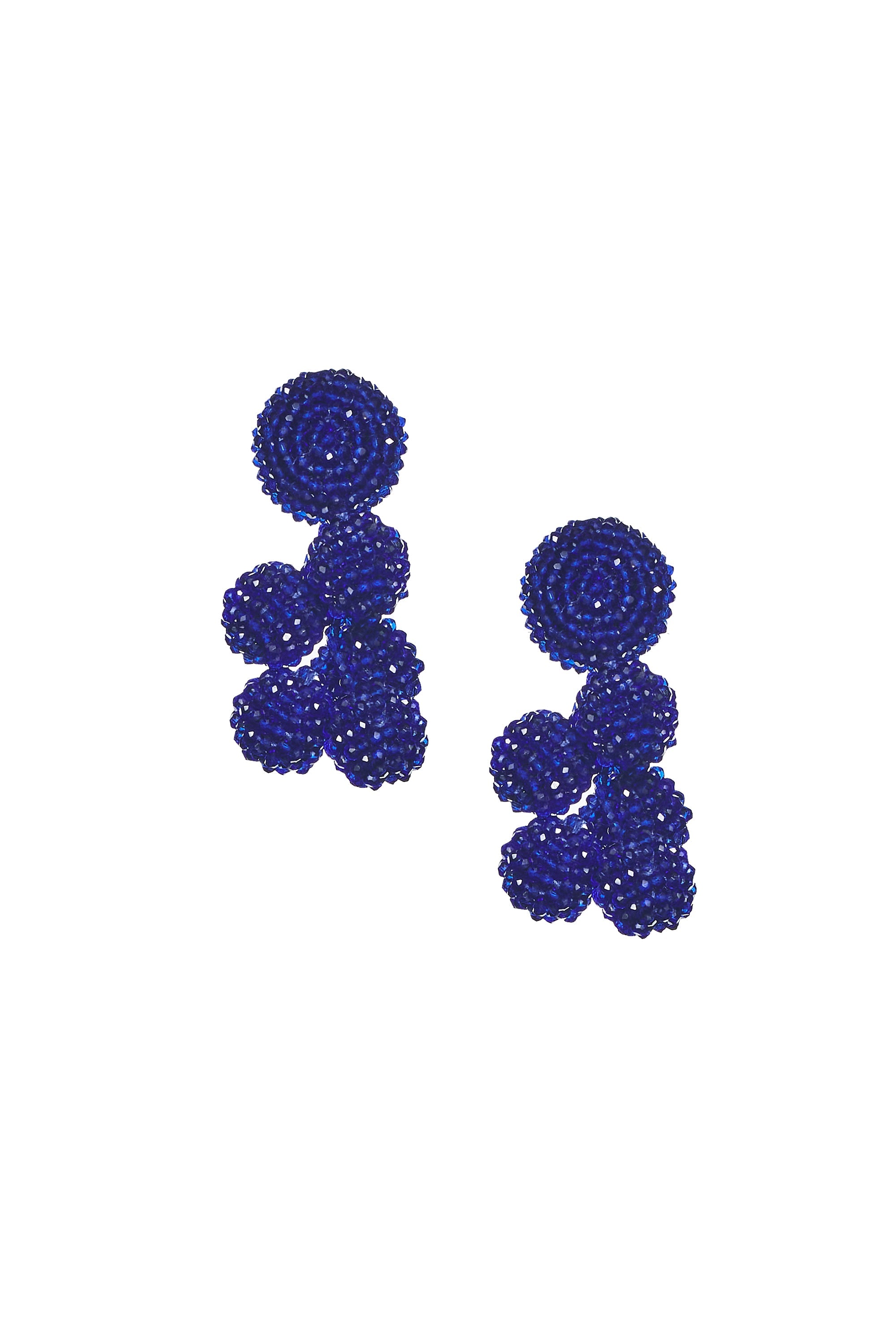 MINI COCONUTS EARRINGS - COBALT