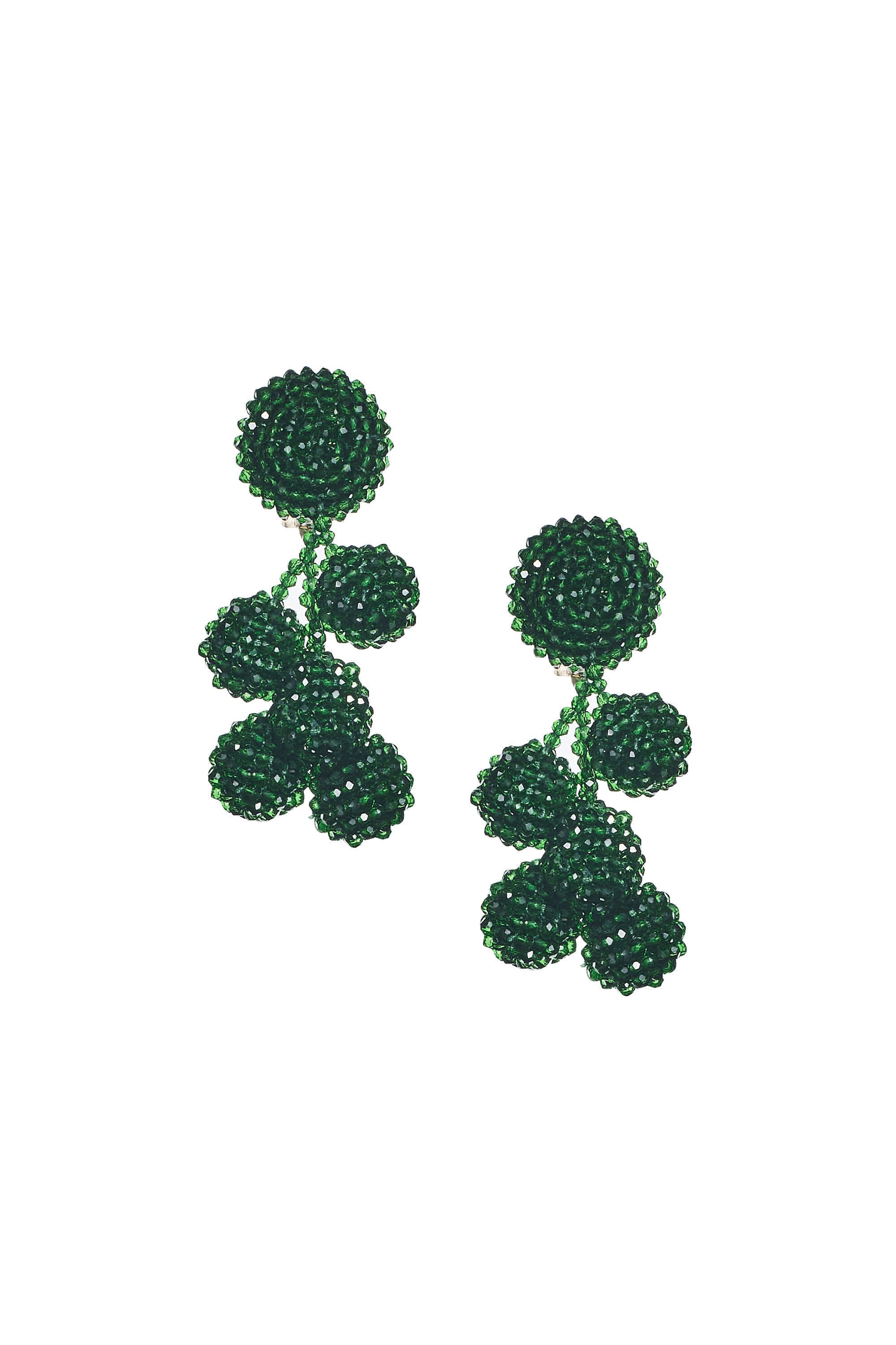 MINI COCONUTS EARRINGS - EMERALD