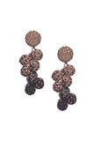 COCONUTS EARRINGS - ROSE GOLD/AUBERGINE