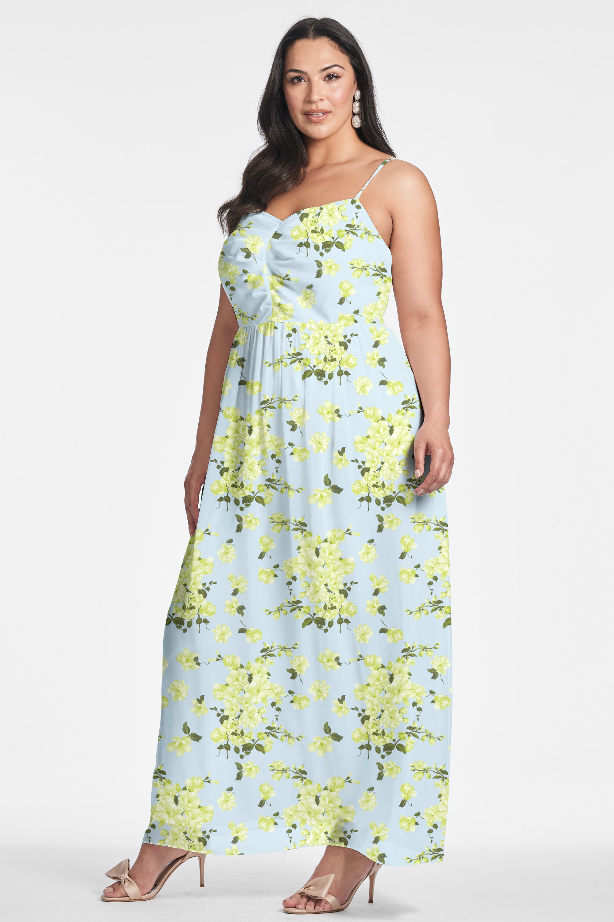 Sienna Gown in Sky Citrine Floral - Sachin & Babi