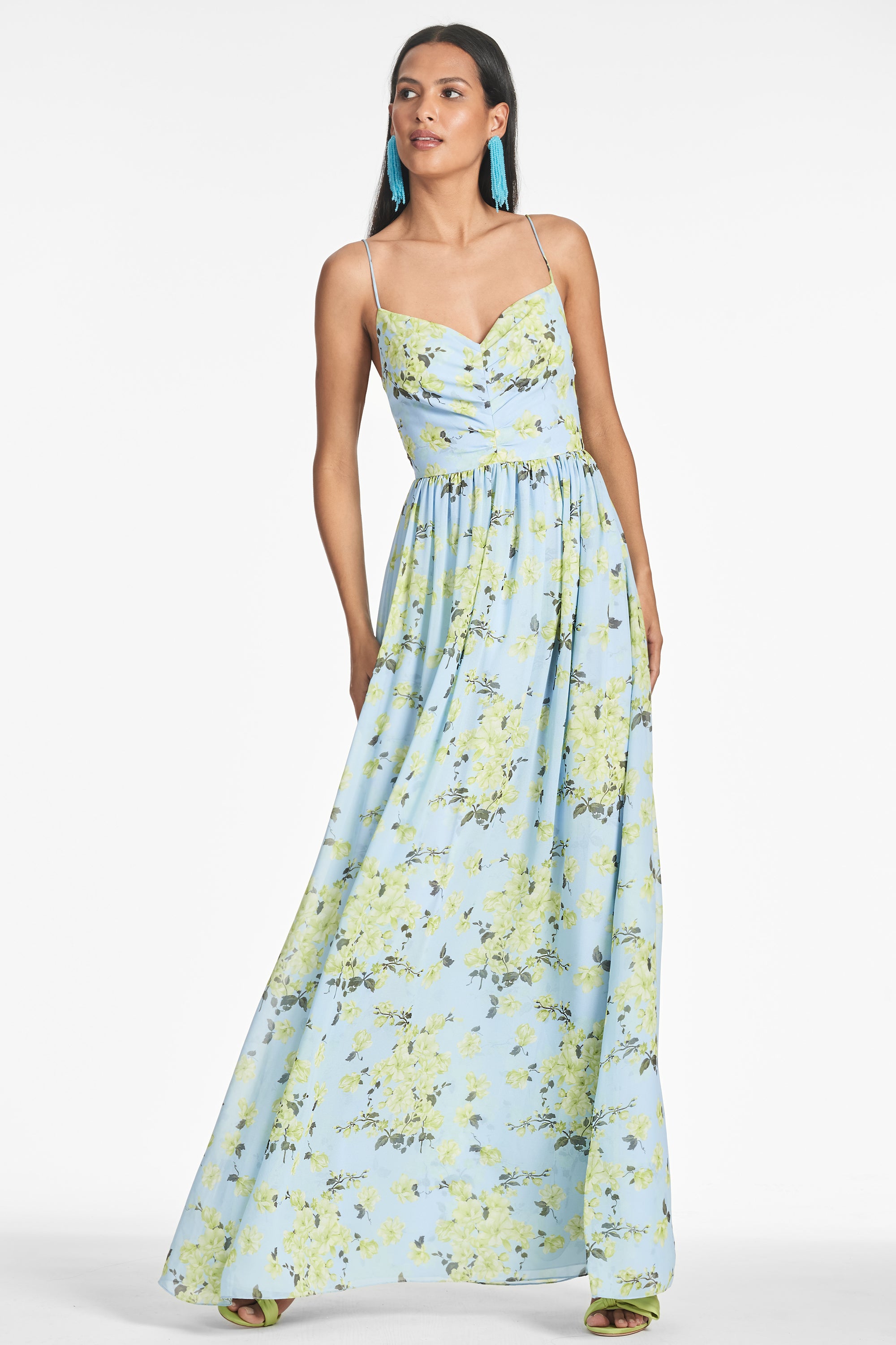 Sienna Gown - Sky Citrine Floral