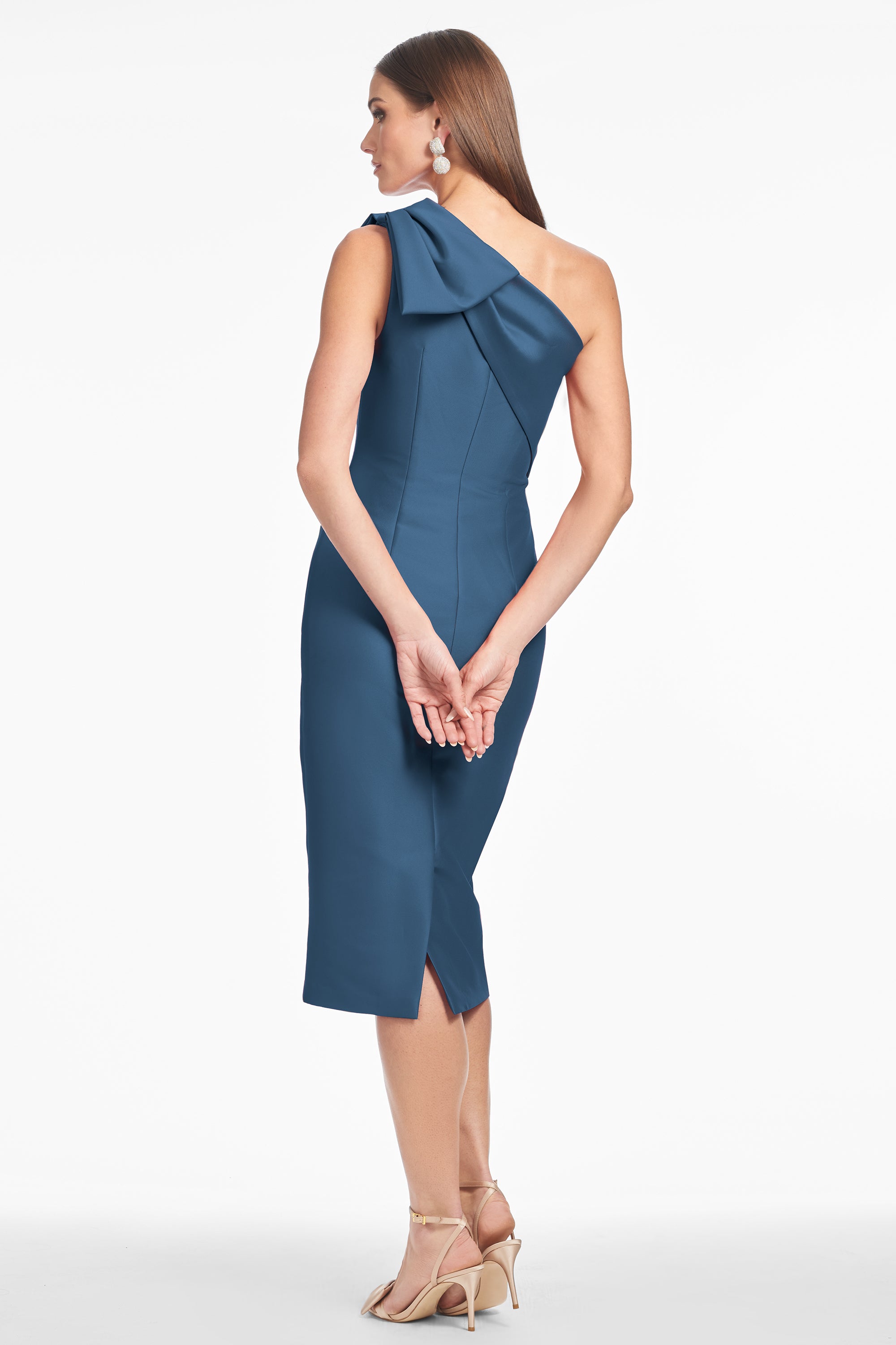 SHARLA DRESS - STEEL BLUE