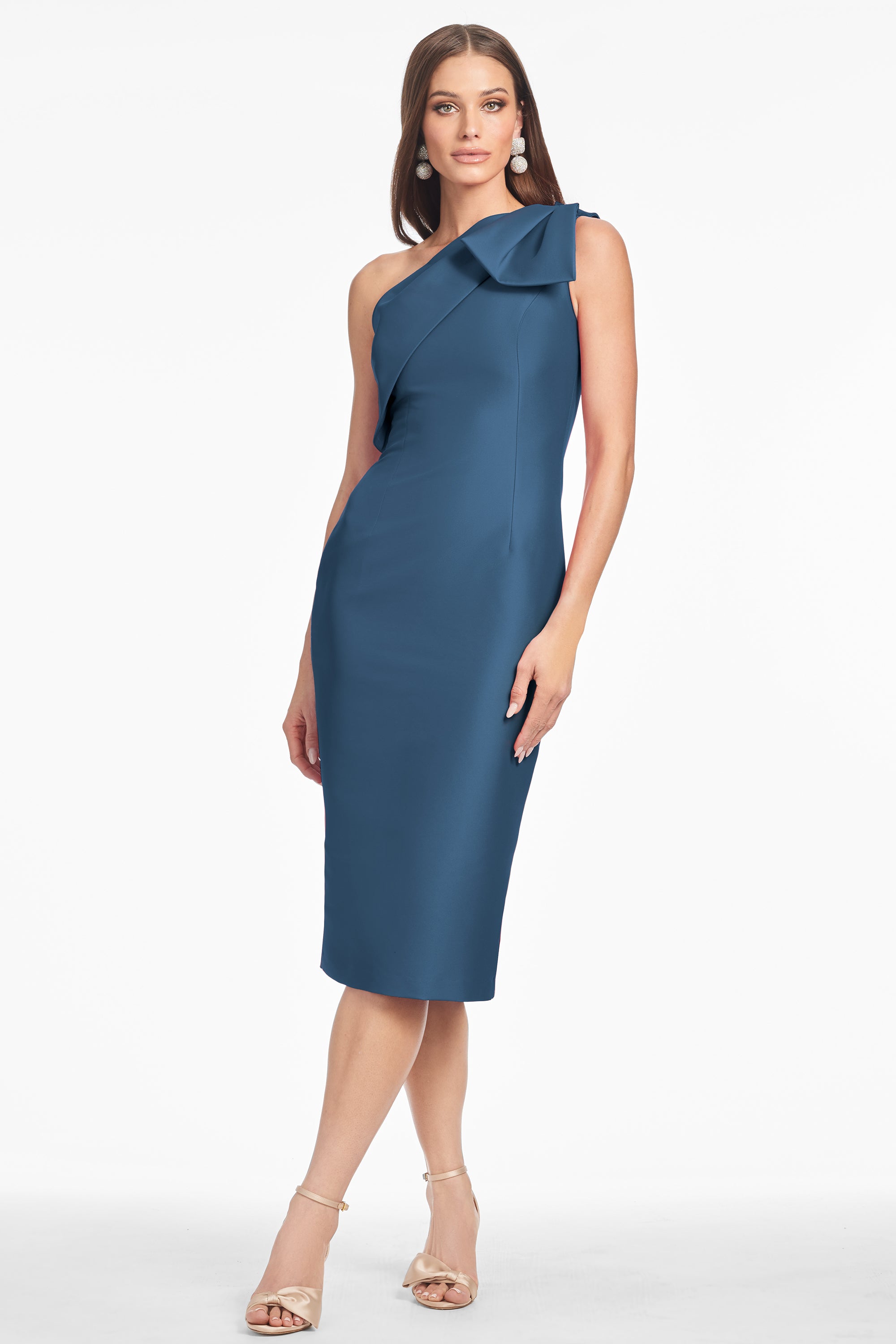 SHARLA DRESS - STEEL BLUE