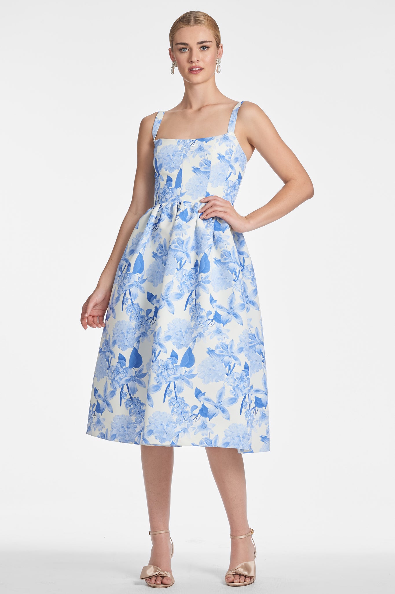 Tinsley Dress - Powder Azure Fields - Final Sale