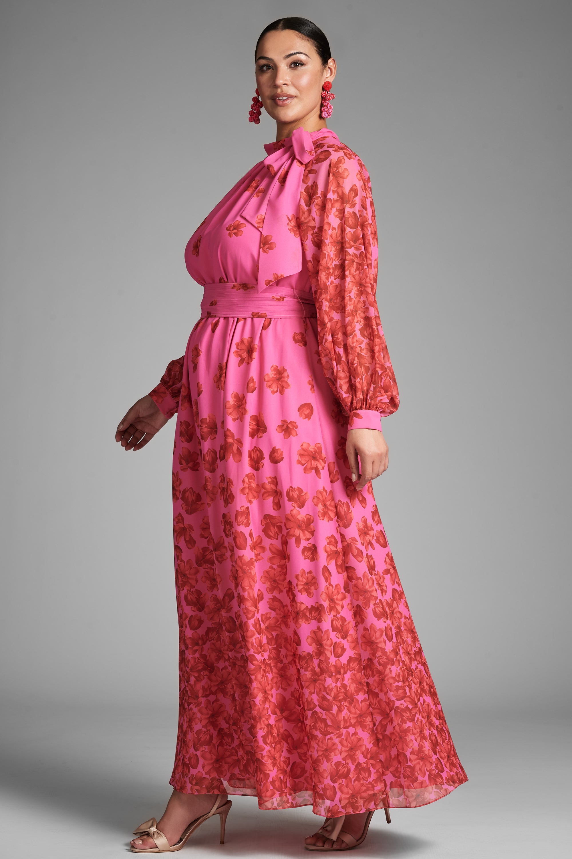 Vera Gown - Rose/Vermillion