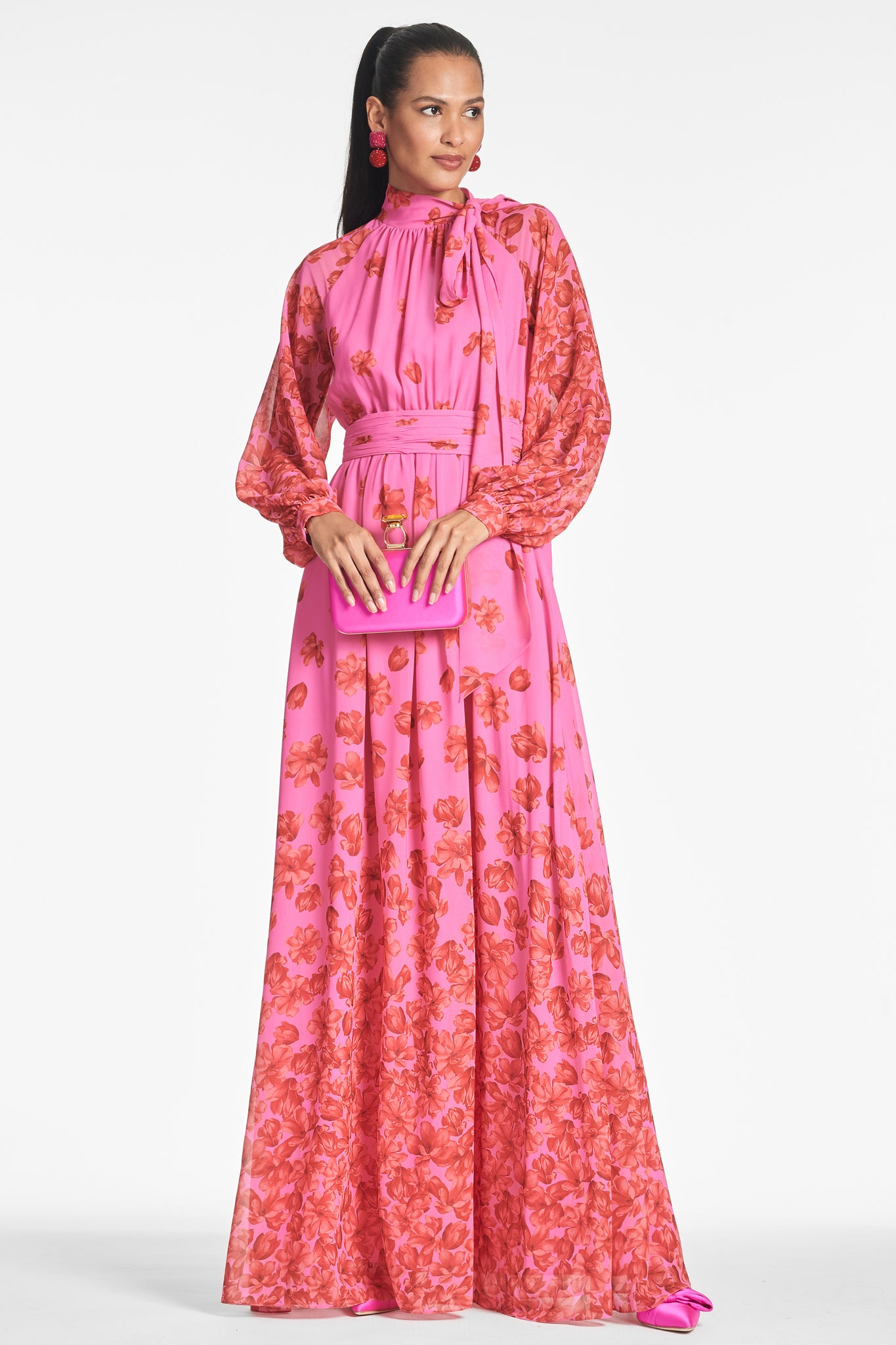 Vera Gown - Rose/Vermillion