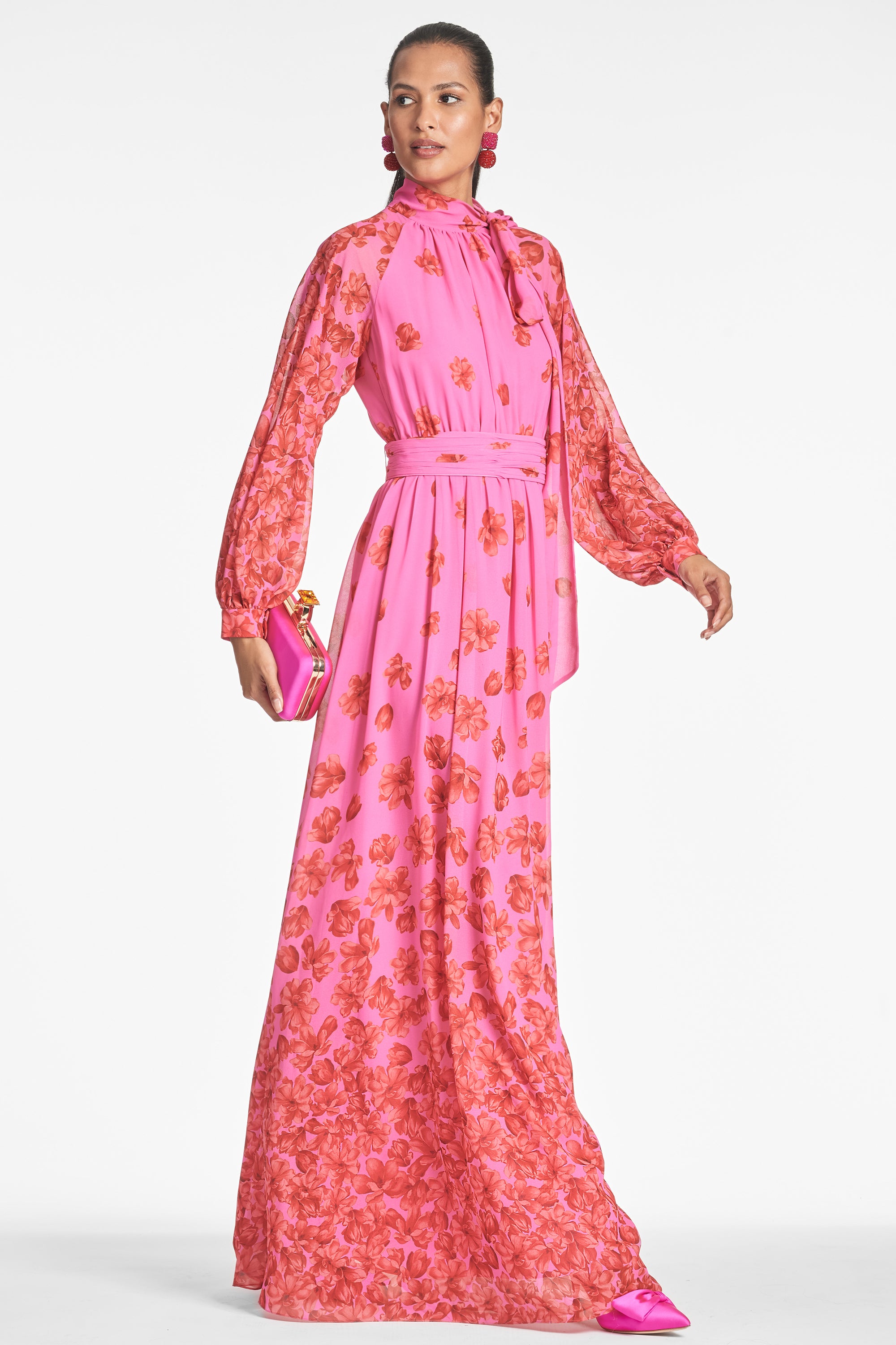 Vera Gown - Rose/Vermillion