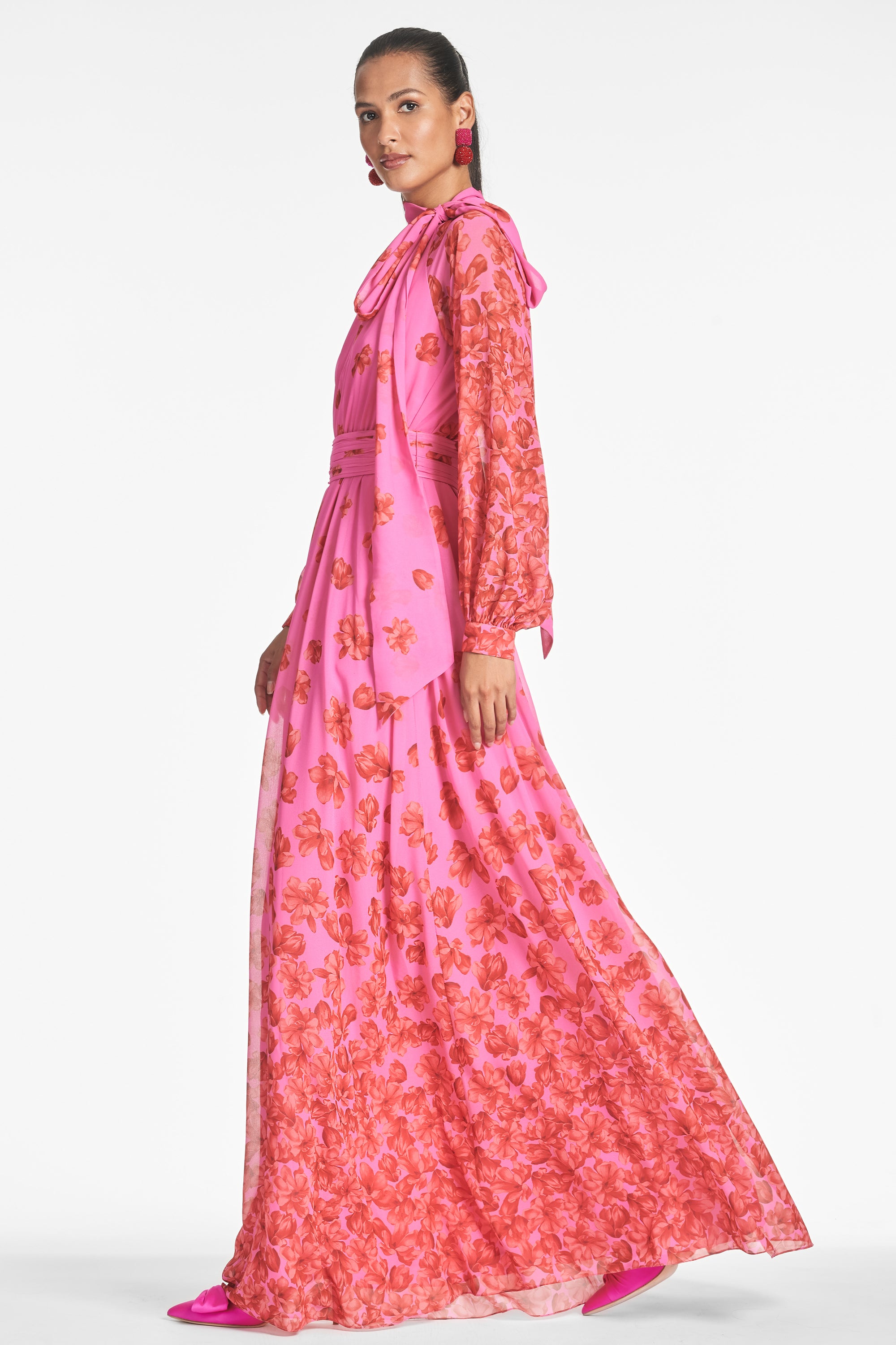 Vera Gown - Rose/Vermillion