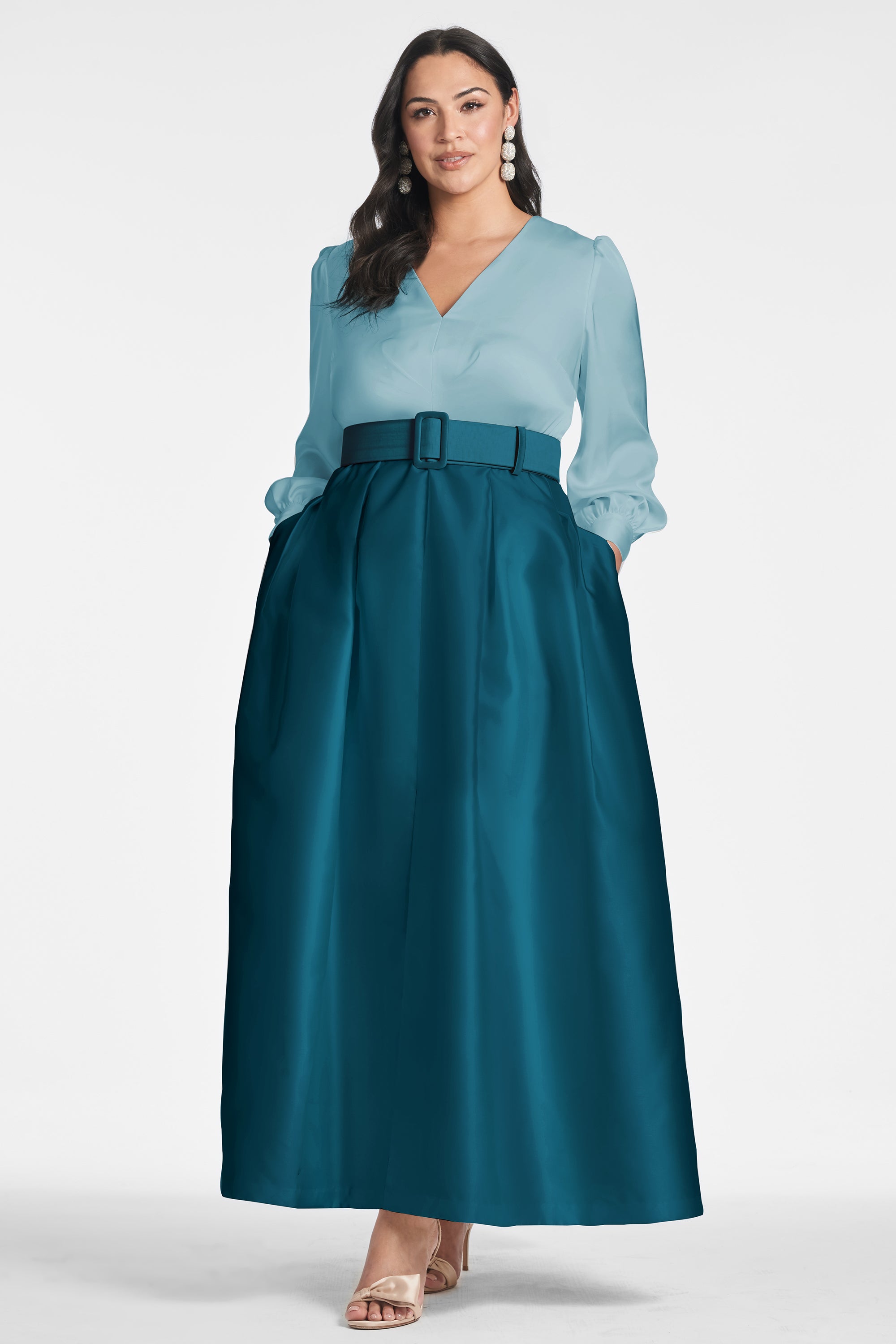 Zoe Gown - Seaglass/Deep Teal