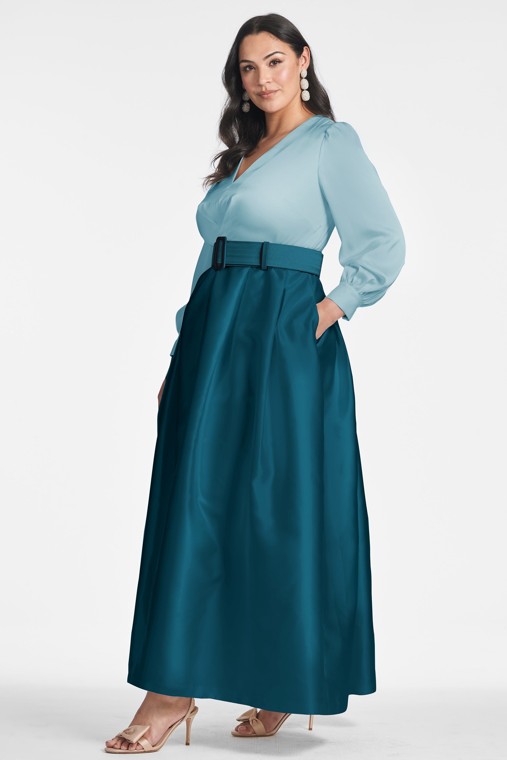 Zoe Gown - Seaglass/Deep Teal