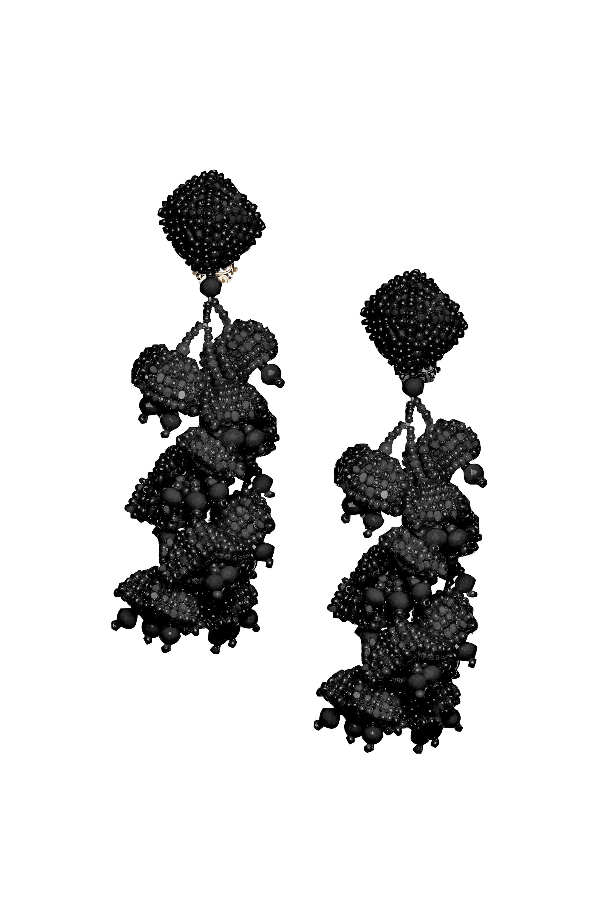 GRAPES EARRINGS - BLACK