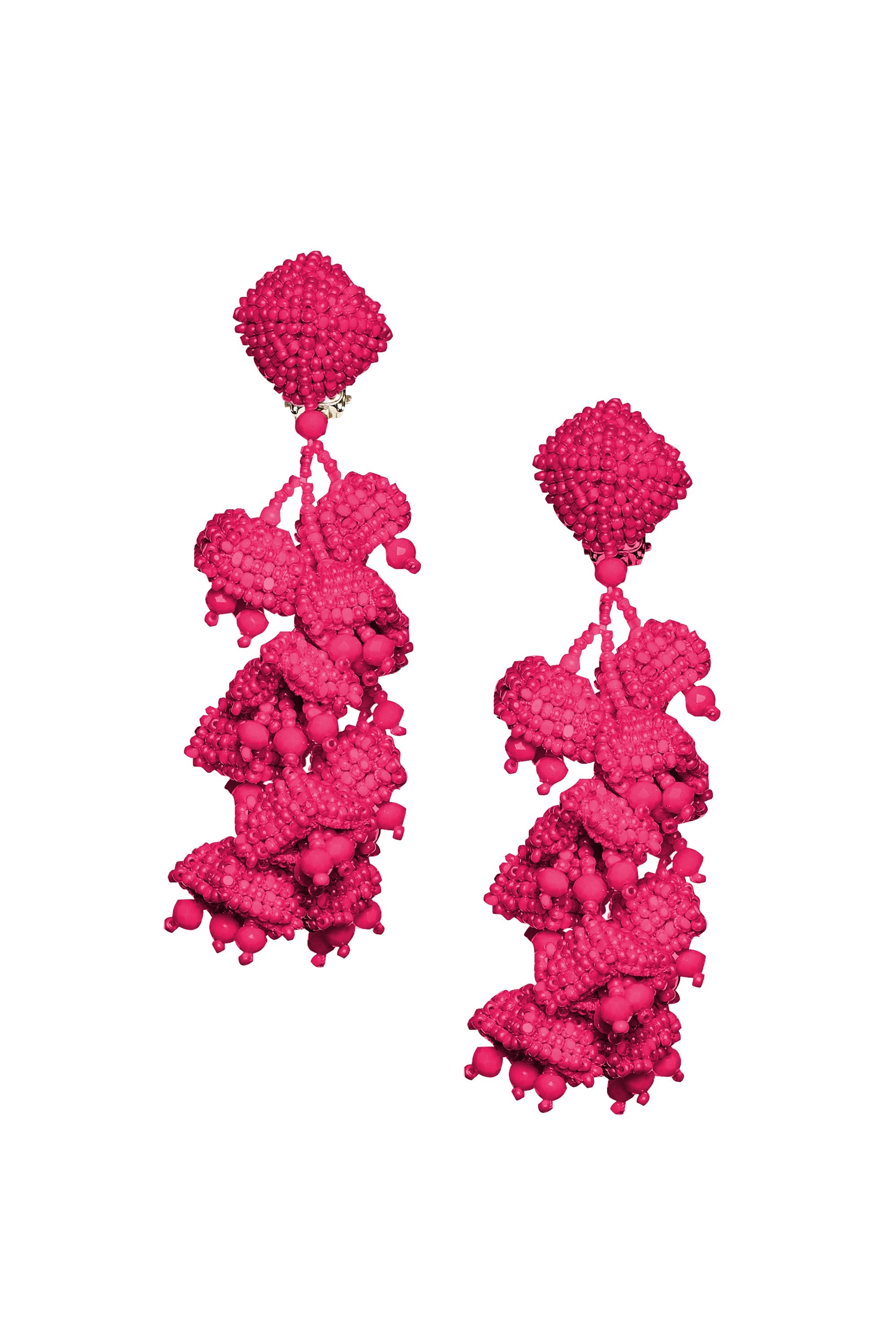 GRAPES EARRINGS - FUCHSIA