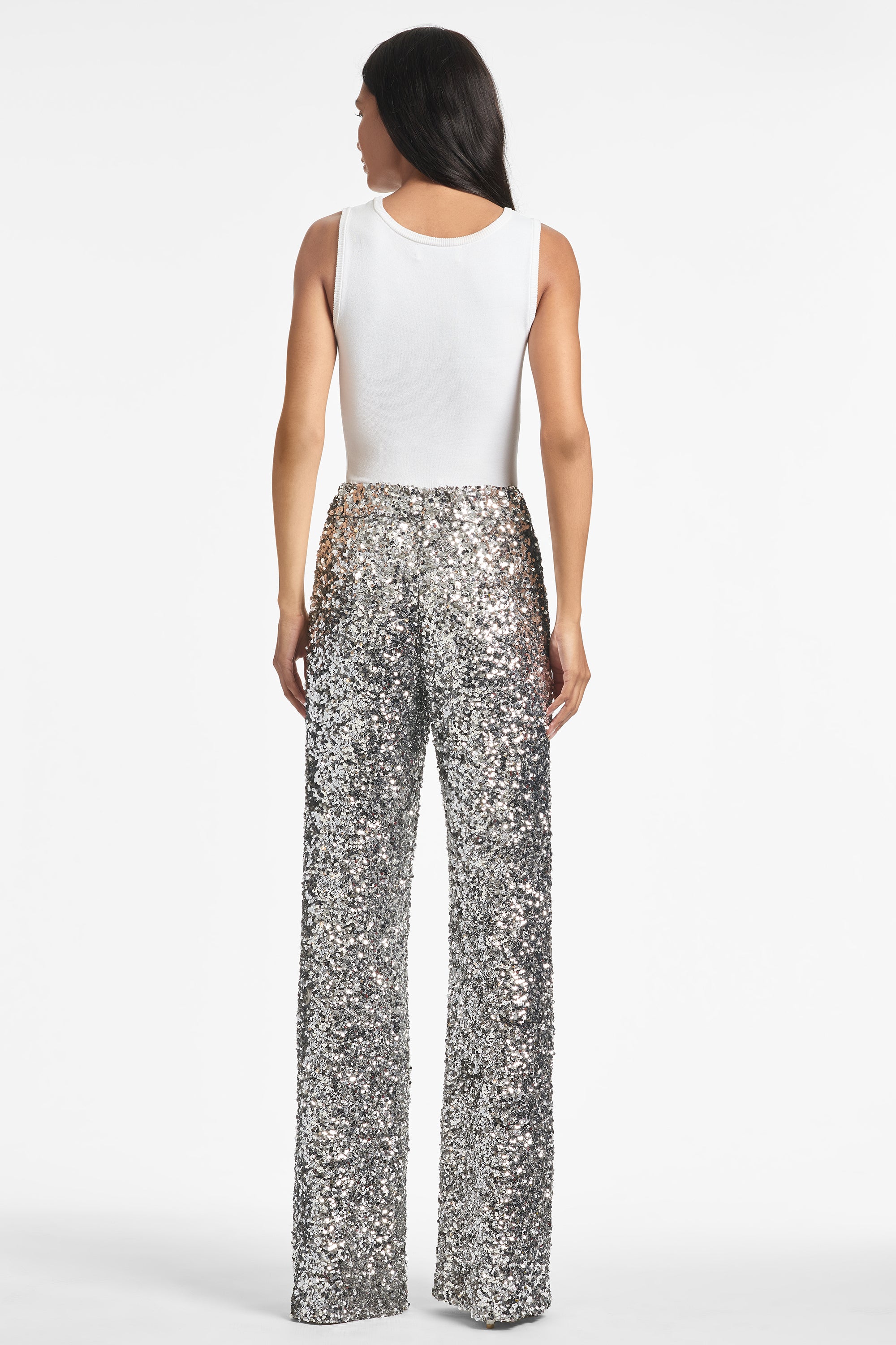 Alli Pant - Silver Sequins - Final Sale