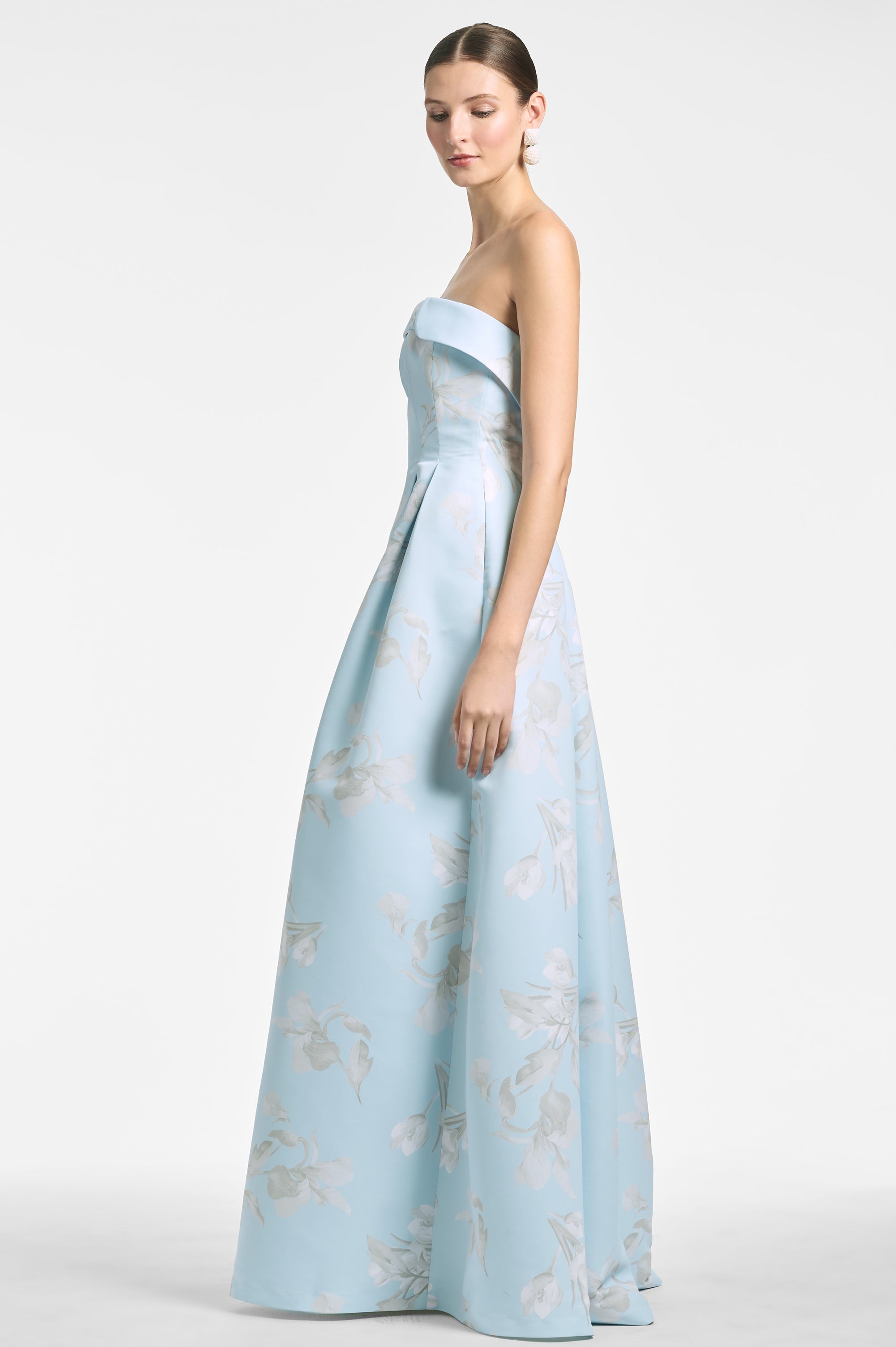 Brielle Gown in Sky Venetia Petals - Sachin & Babi