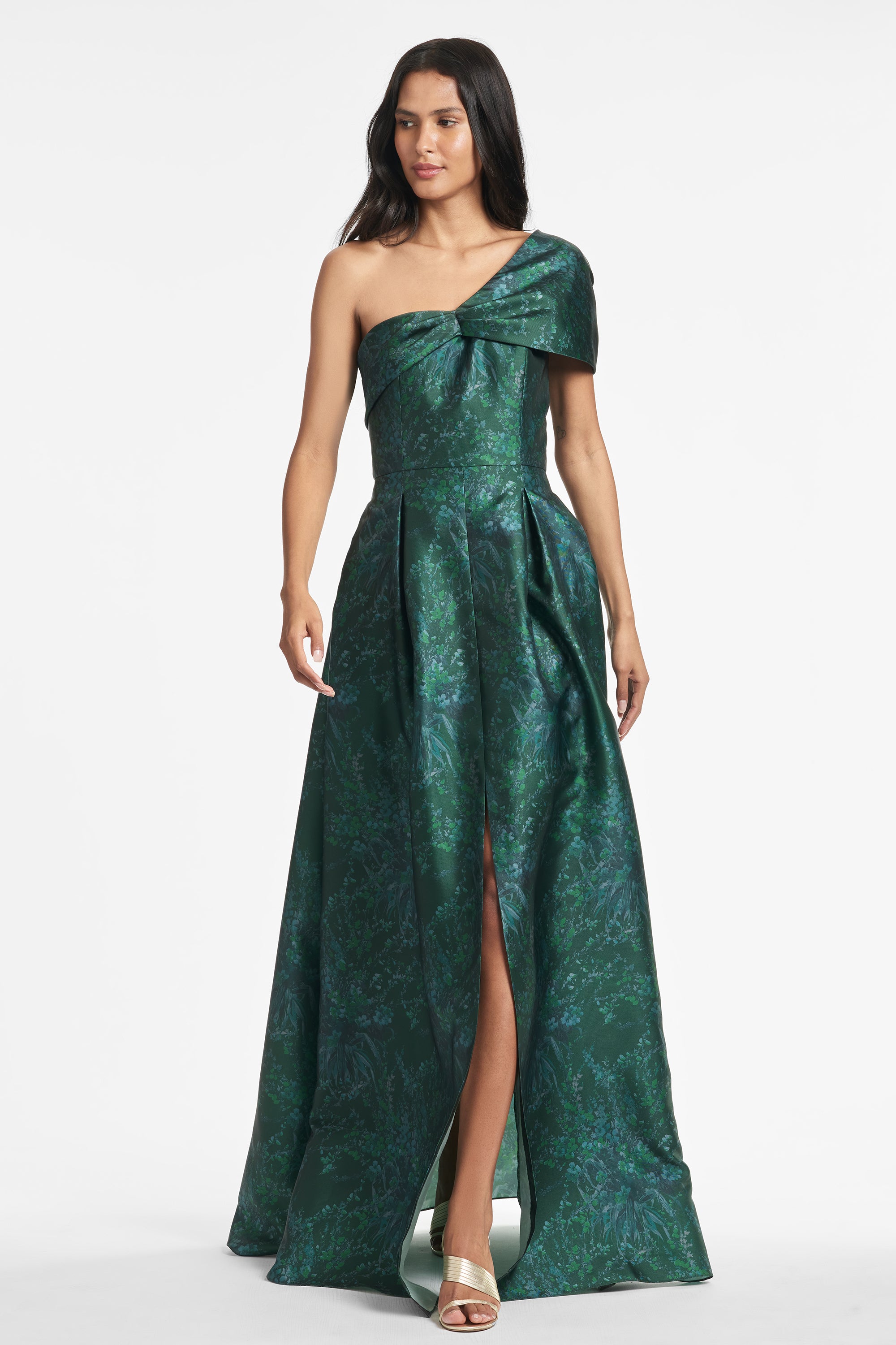 Deliah Gown in Malachite Bouquet Multi - Sachin & Babi