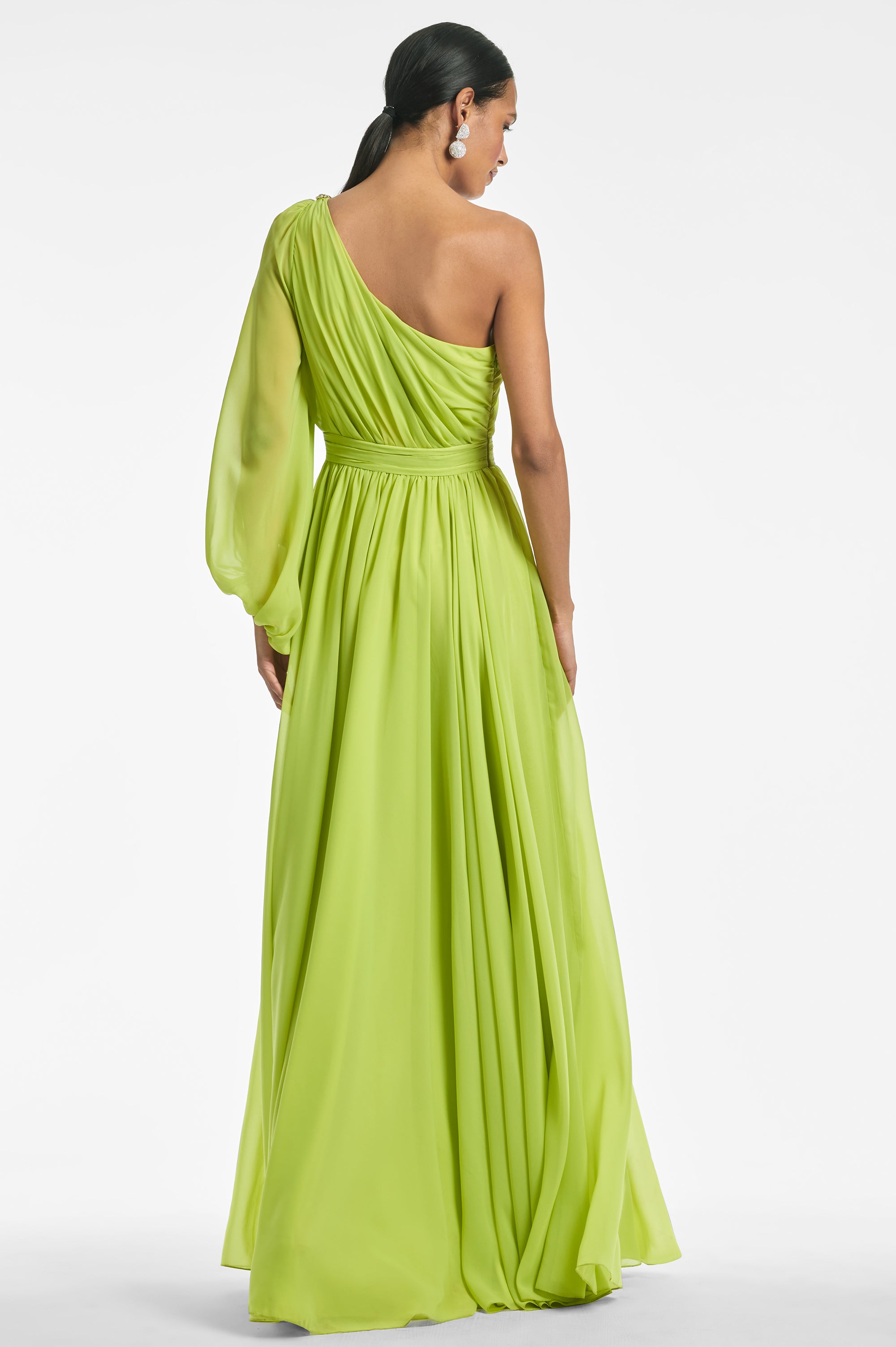 Makayla Gown - Chartreuse - Final Sale