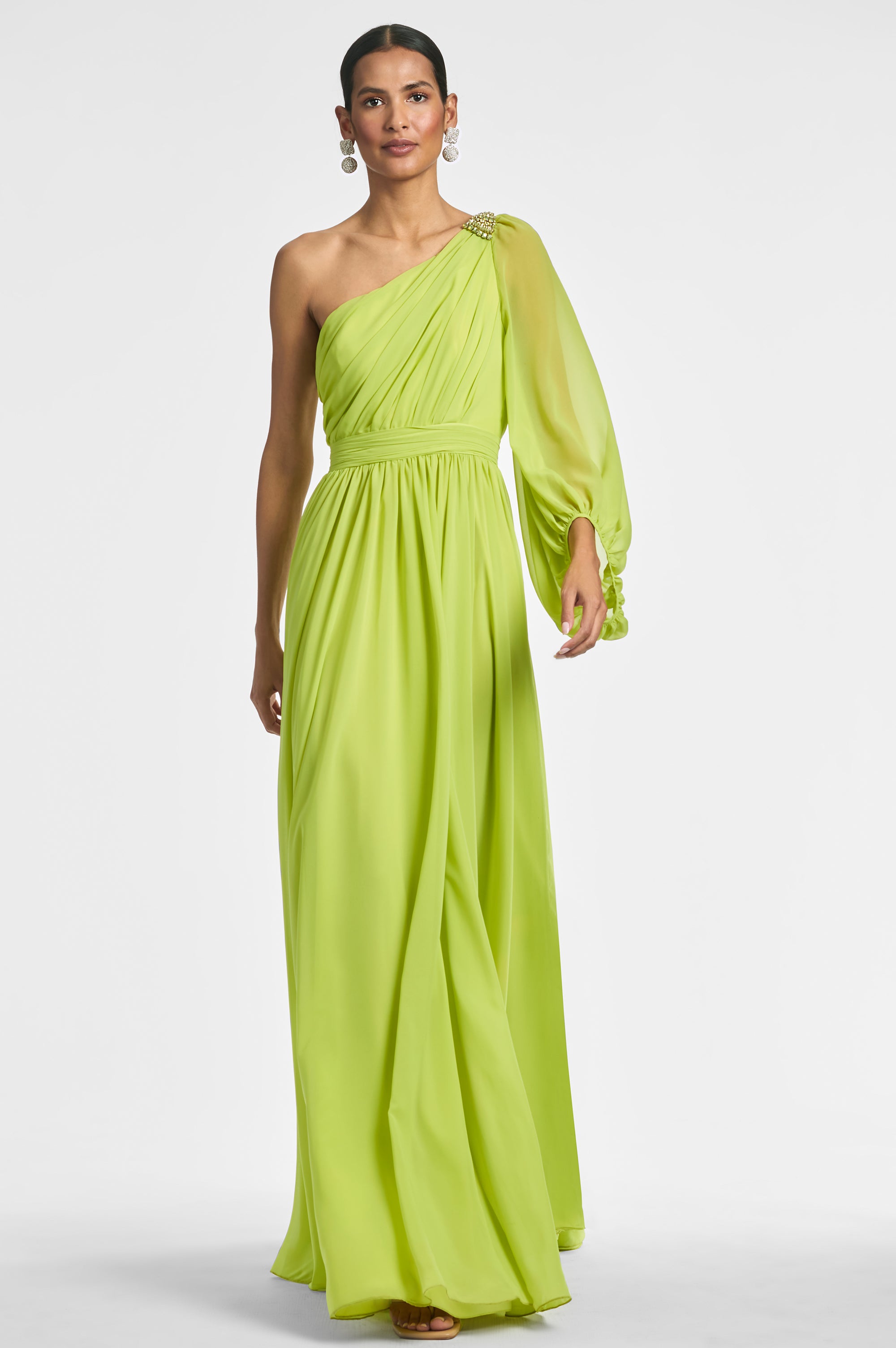 Makayla Gown - Chartreuse - Final Sale