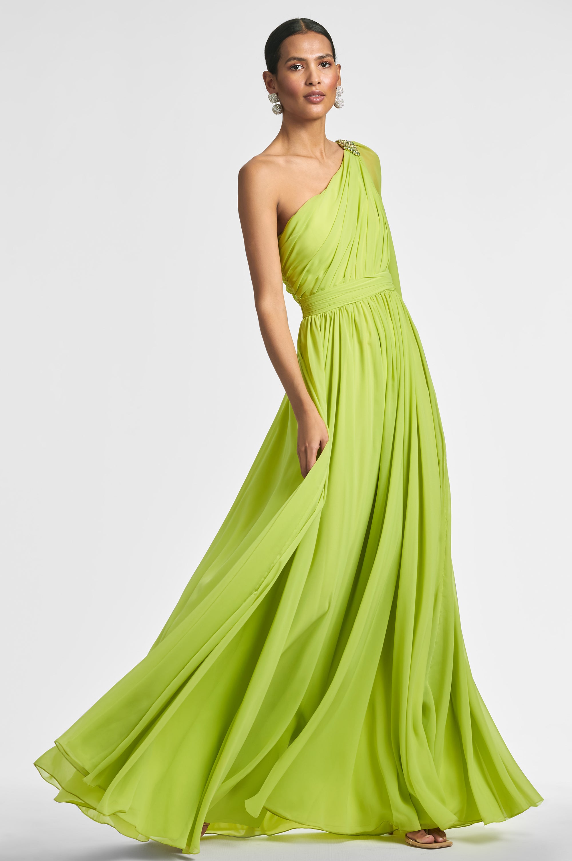 Makayla Gown in Chartreuse - Sachin & Babi