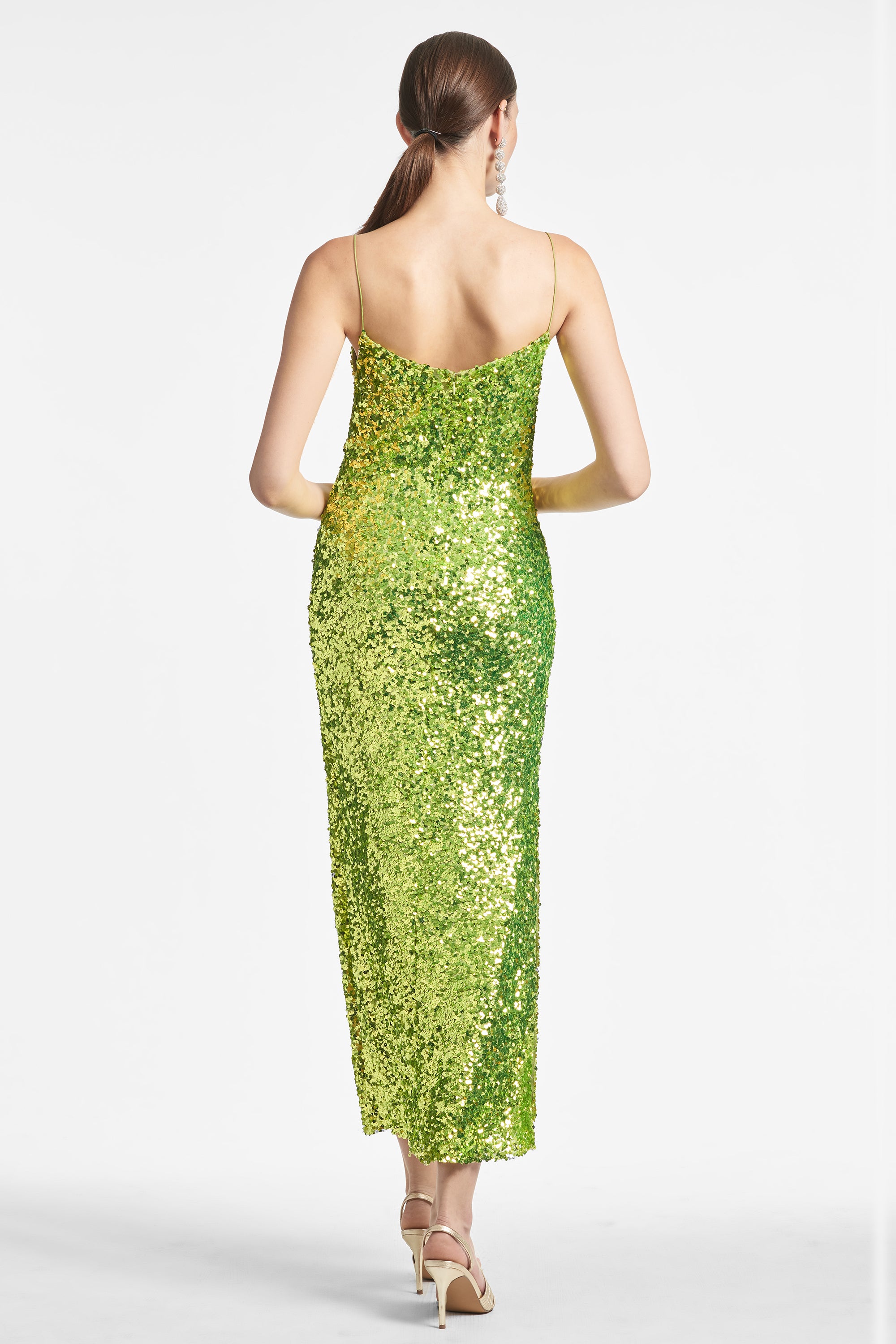 Sequin Sanza Dress in Chartreuse - Sachin & Babi