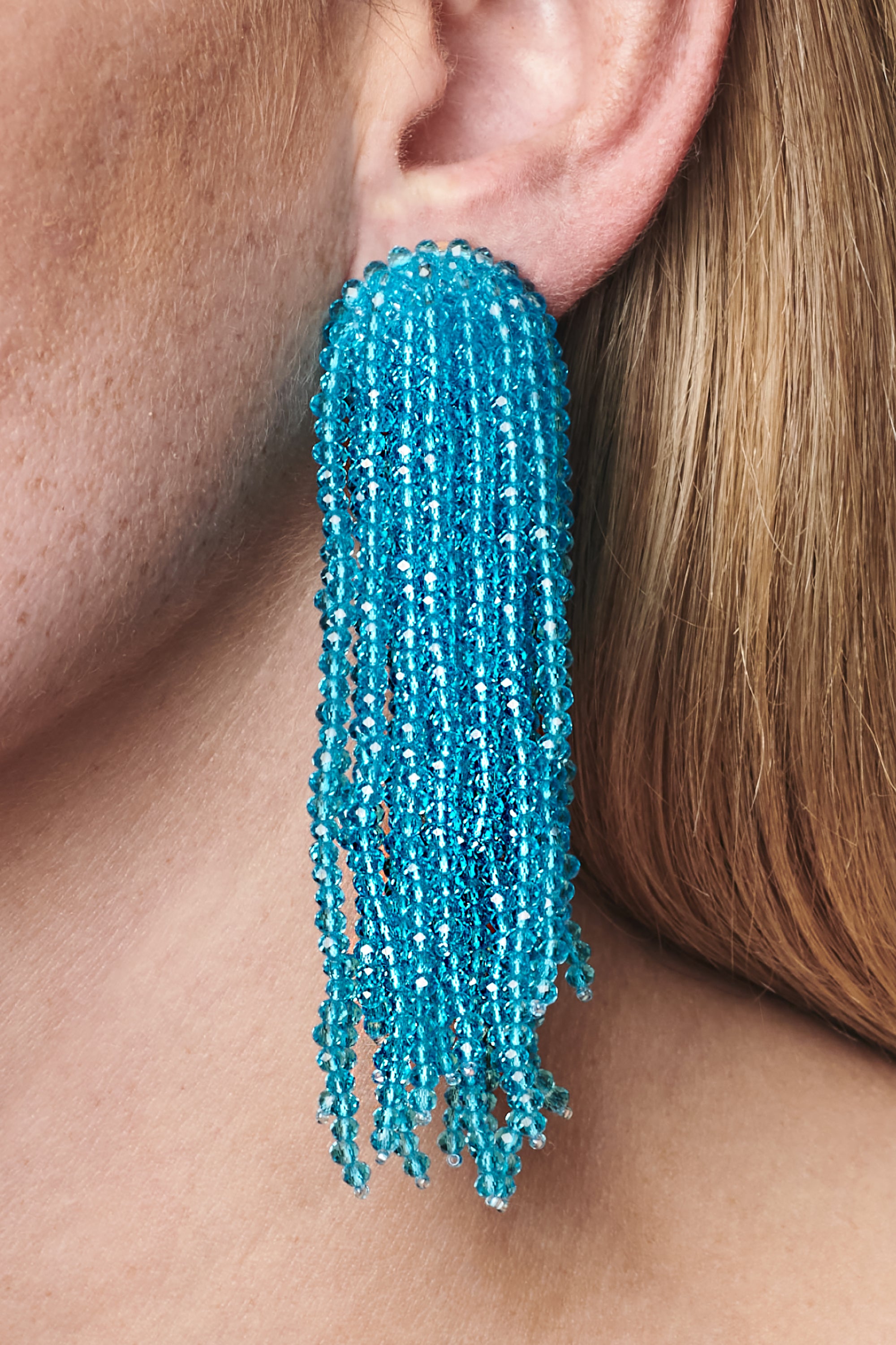 Fountain Earrings - Faceted Beads