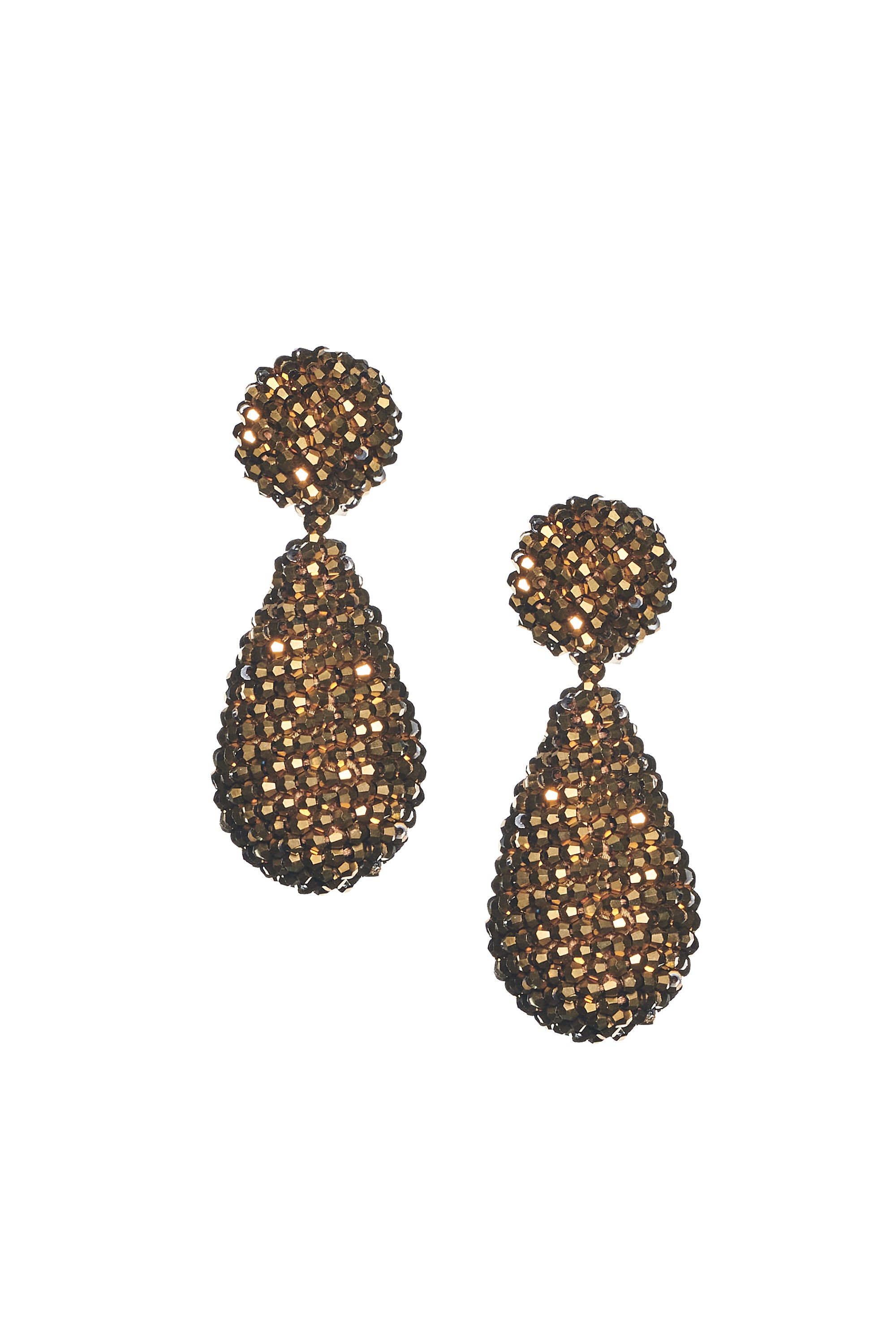 Alena Earrings -  Metallic Faceted Beads