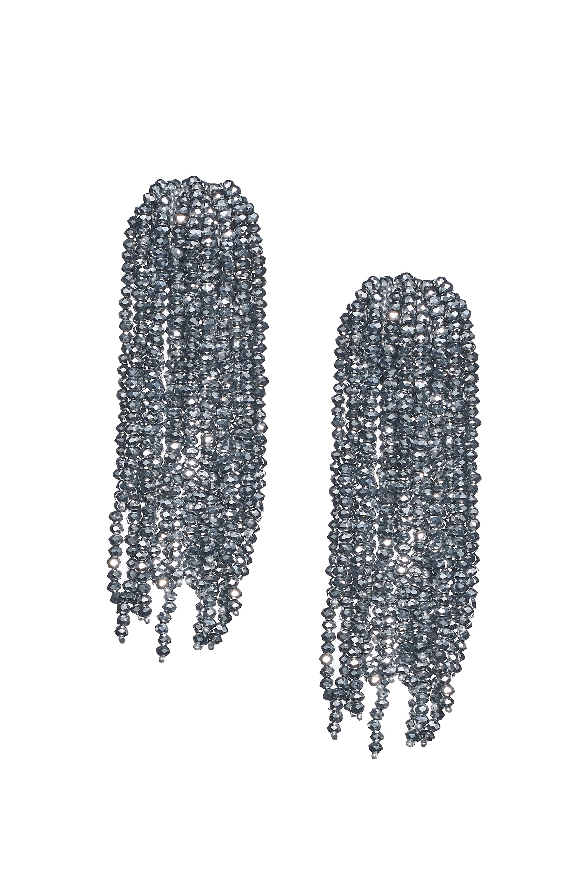 Fountain Earrings - Metallic Faceted Beads