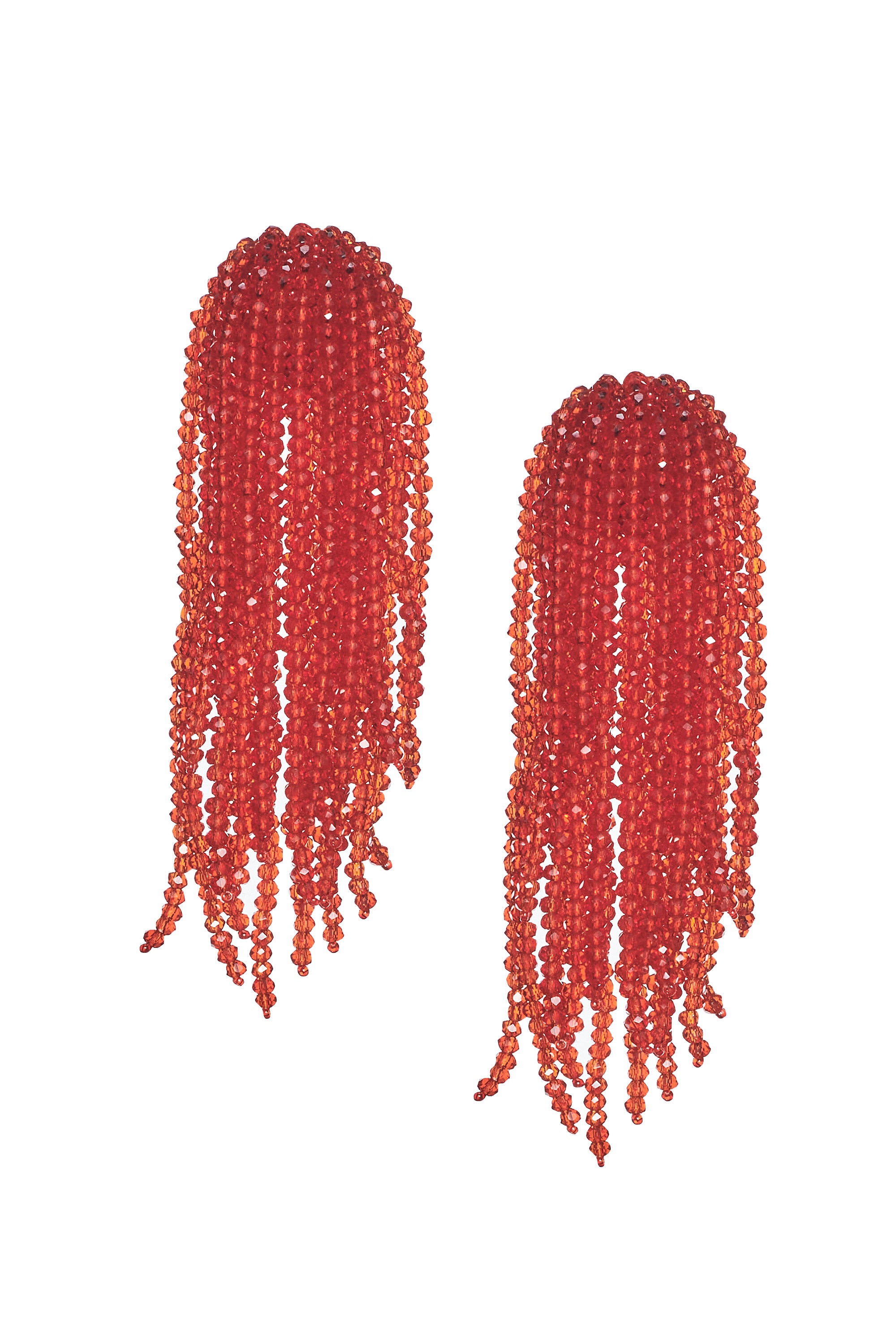 Fountain Earrings - Faceted Beads